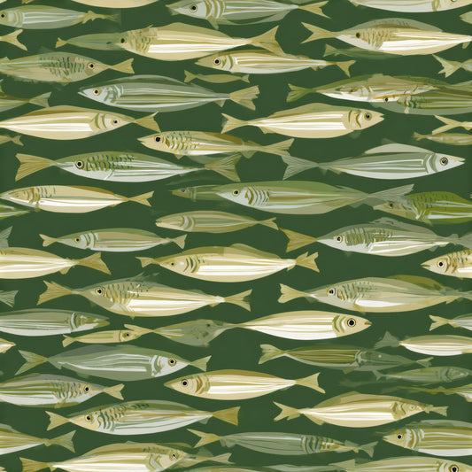 Pelagic Drift Wallpaper installed in a room mockup