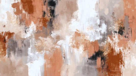 Sienna Strata Mural installed in a room mockup