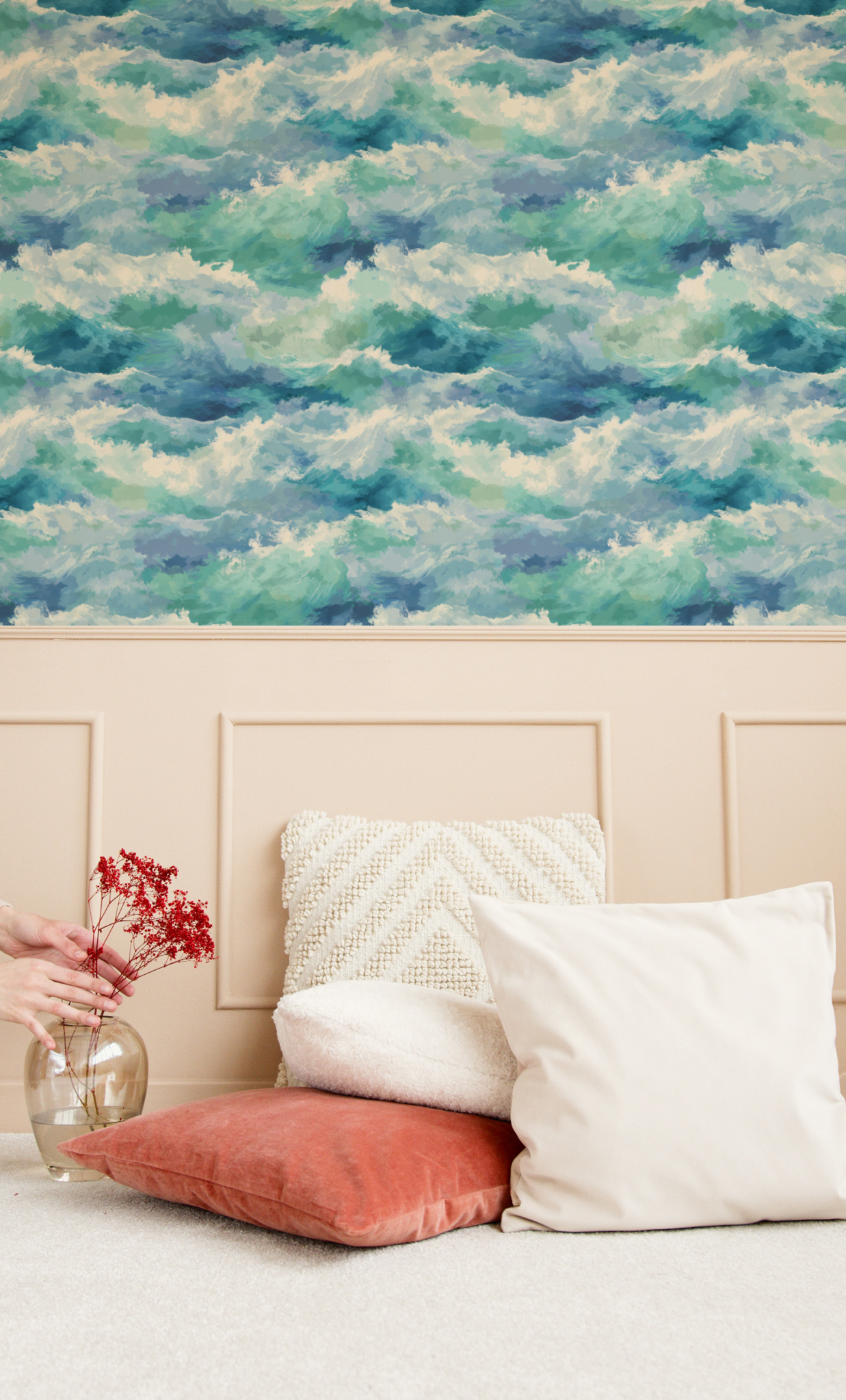 Aquamarine Tempest Wallpaper