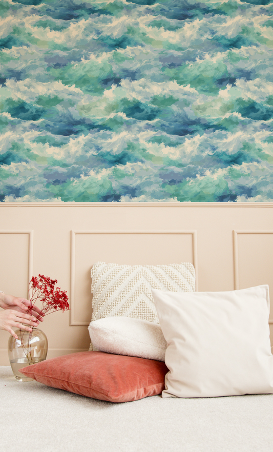 Aquamarine Tempest Wallpaper