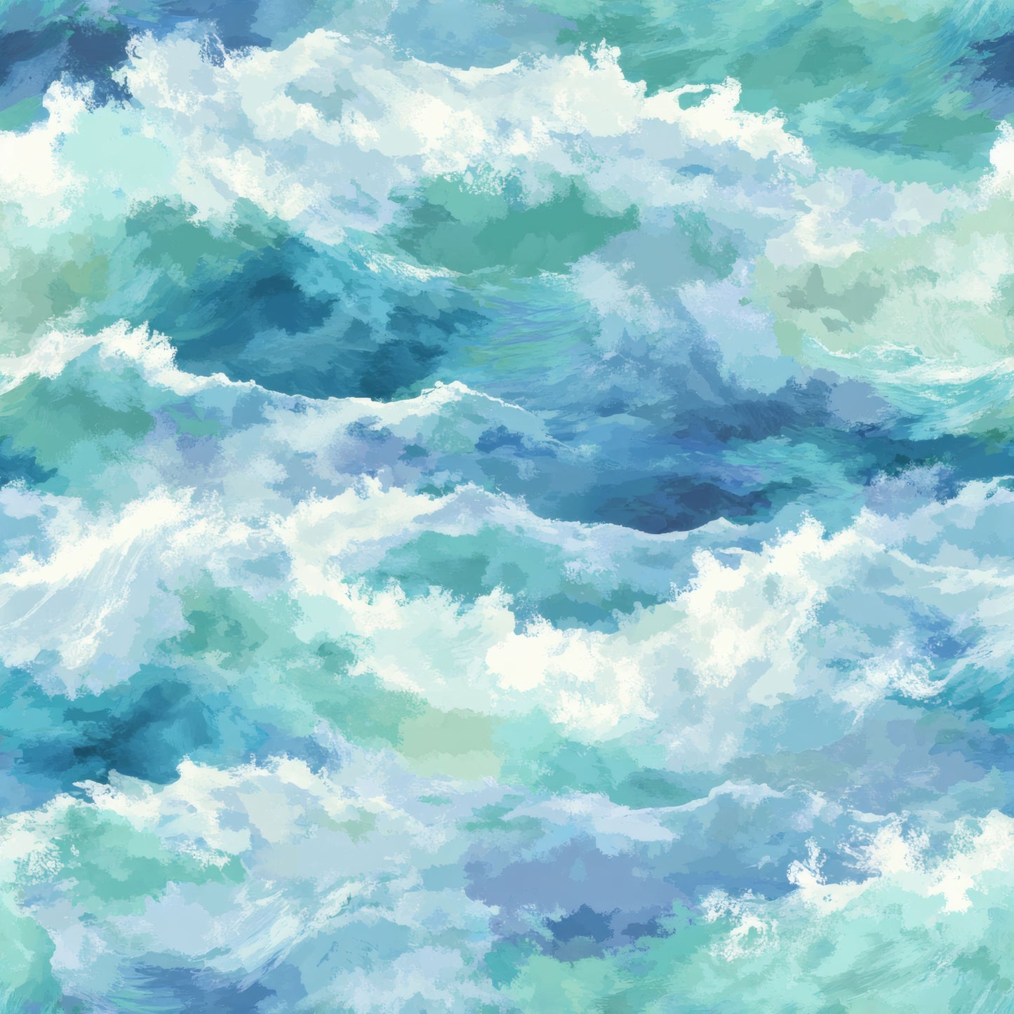 Aquamarine Tempest Wallpaper