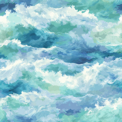 Aquamarine Tempest Wallpaper