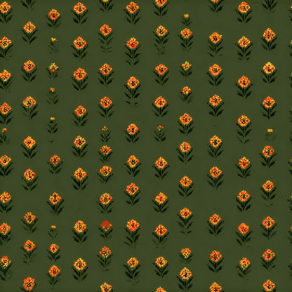 Marigold Field Wallpaper pattern repeat tile