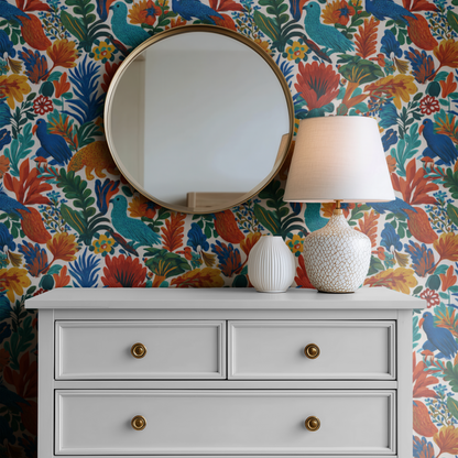 Oaxaca Canopy Wallpaper installed in a room mockup