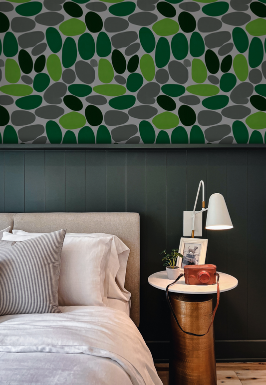 Verdant Pebble Path Wallpaper