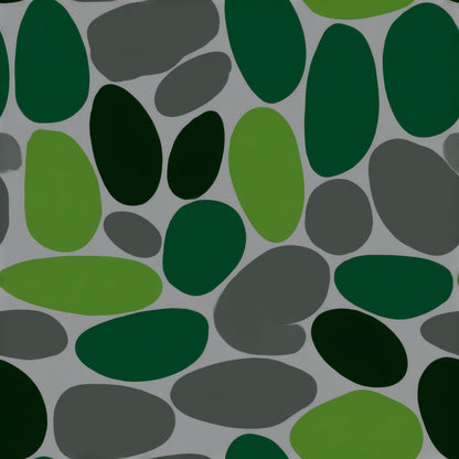 Verdant Pebble Path Wallpaper pattern repeat tile