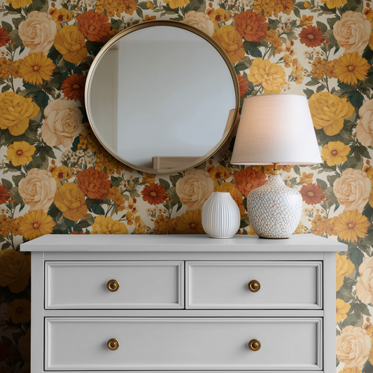 Amber Afternoon Grove Wallpaper