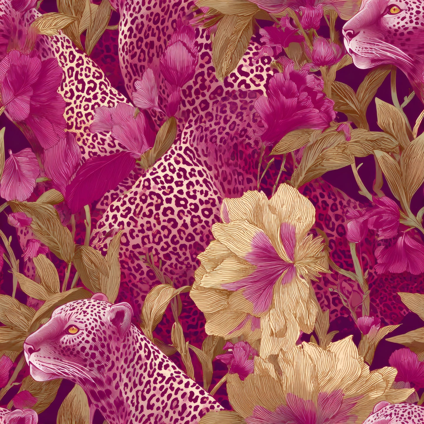 Imperial Leopard Thicket Wallpaper