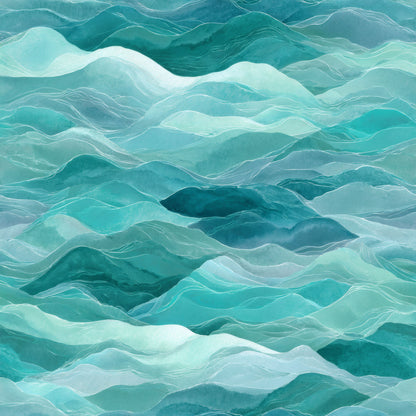 Cerulean Tideline Wallpaper