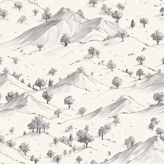 Cartographer's Range Wallpaper installed in a room mockup