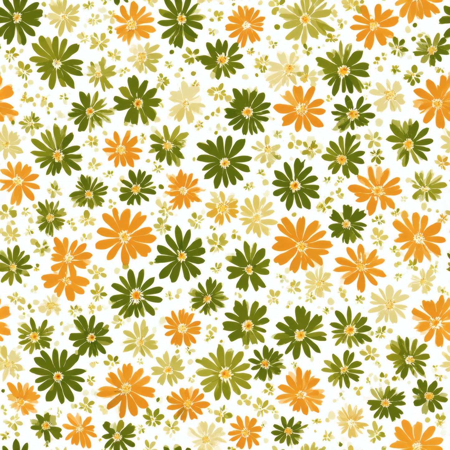 Earthy Daisy Meadow Wallpaper
