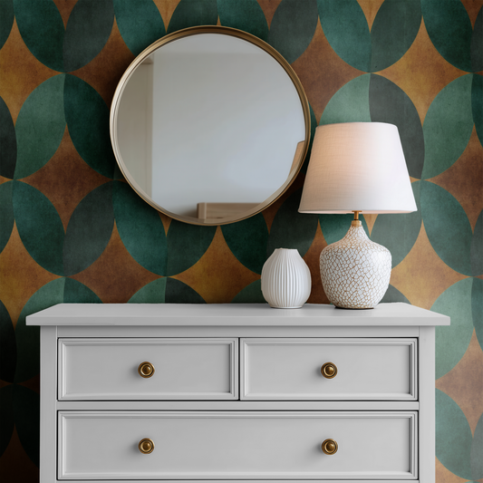 Mid-Century Organic Petals Wallpaper