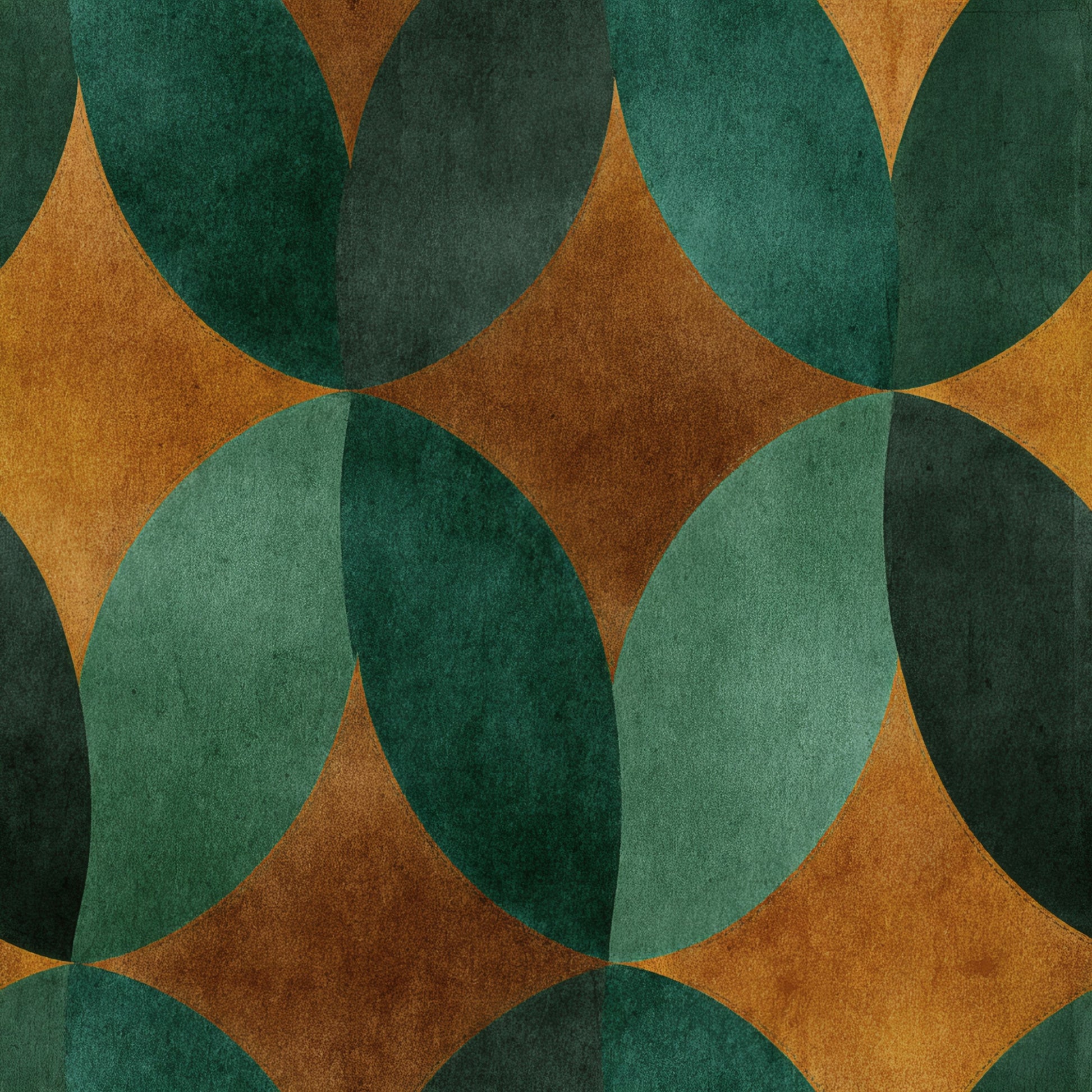 Mid-Century Organic Petals Wallpaper pattern repeat tile