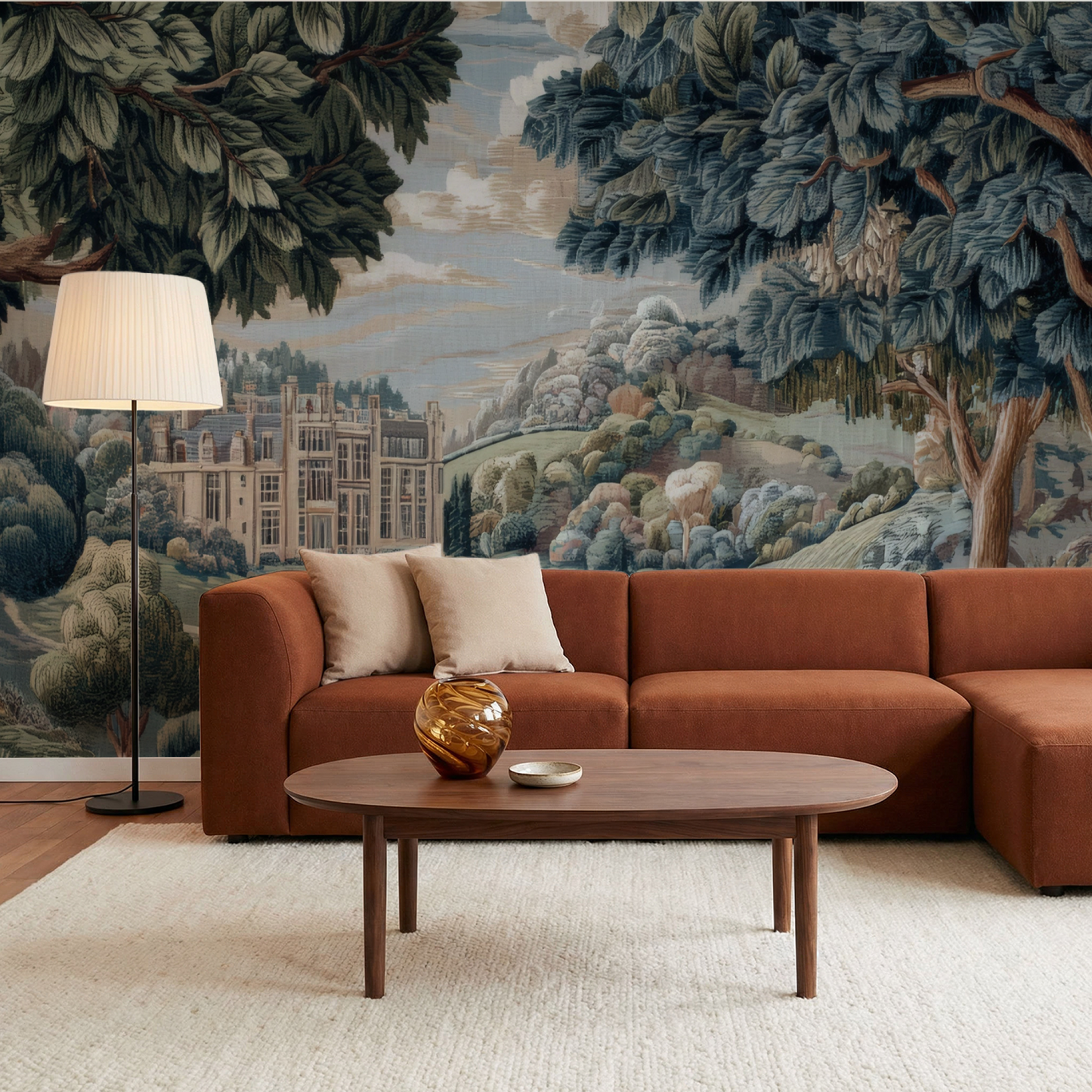 Ancestral Woodland Estate Mural installed in a room mockup