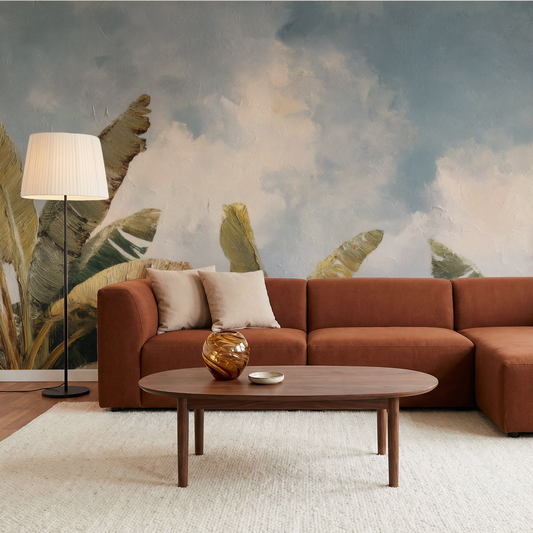 Tropic Haze Palms Mural