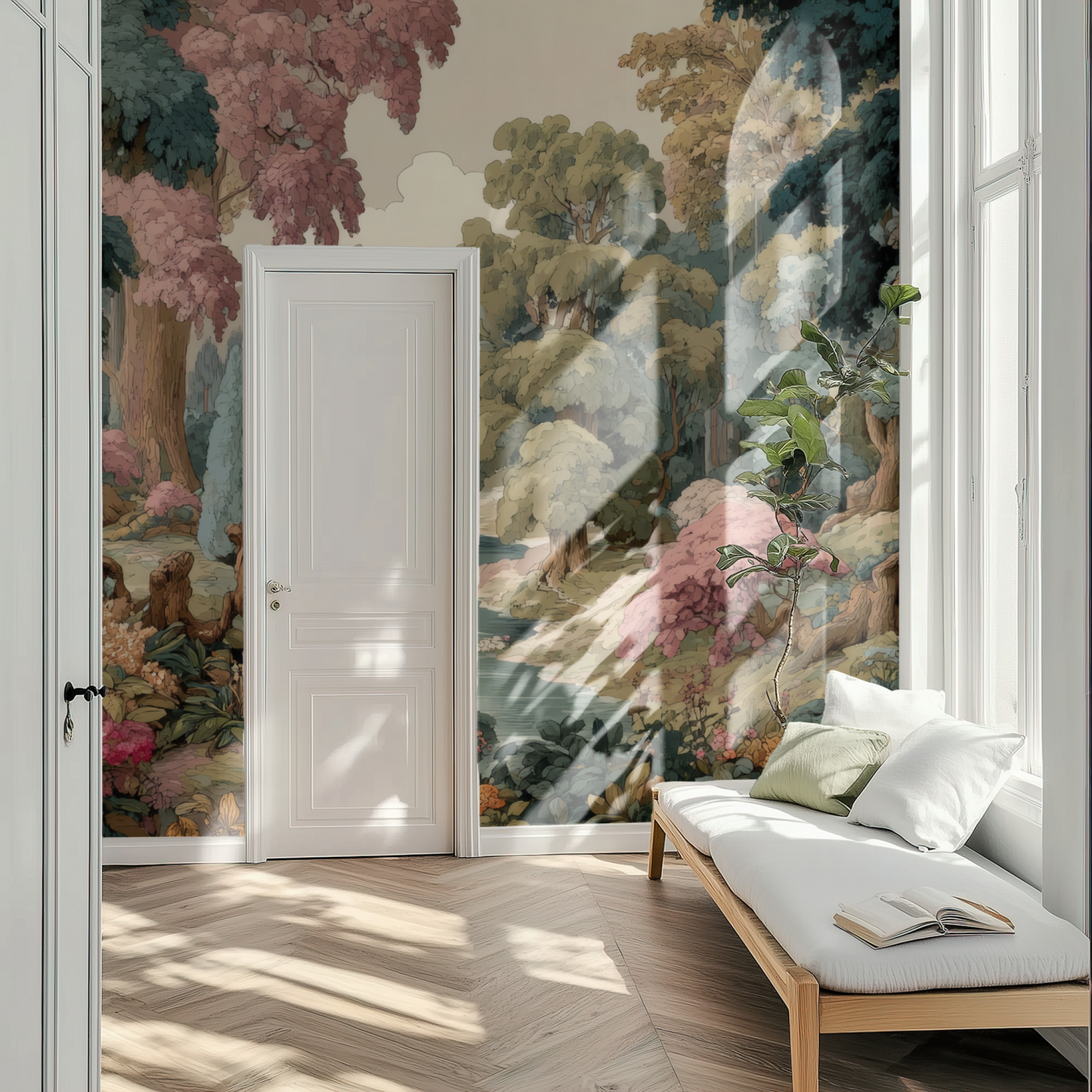 Ethereal Woodland Stream Mural