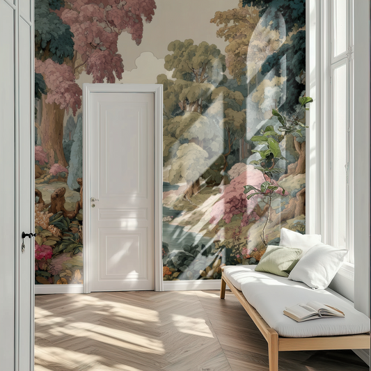 Ethereal Woodland Stream Mural