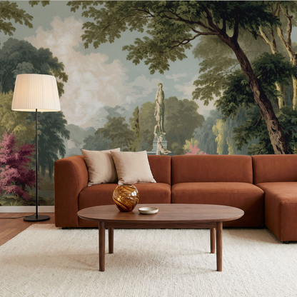 Arcadian Parkland Vista Mural installed in a room mockup