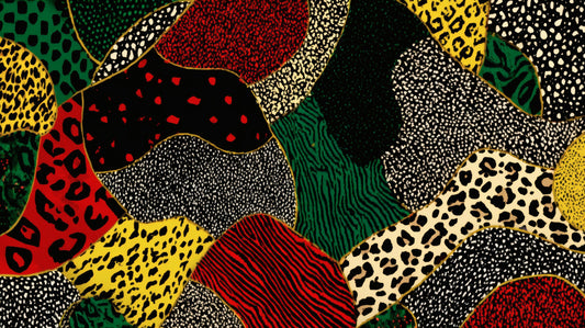 Serengeti Mosaic Mural installed in a room mockup