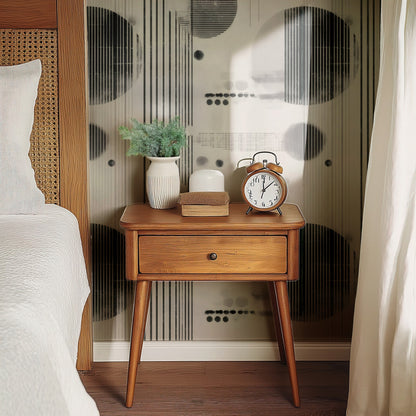 Abstract Geometric Cipher Drafting large scale wallpaper in a styled room