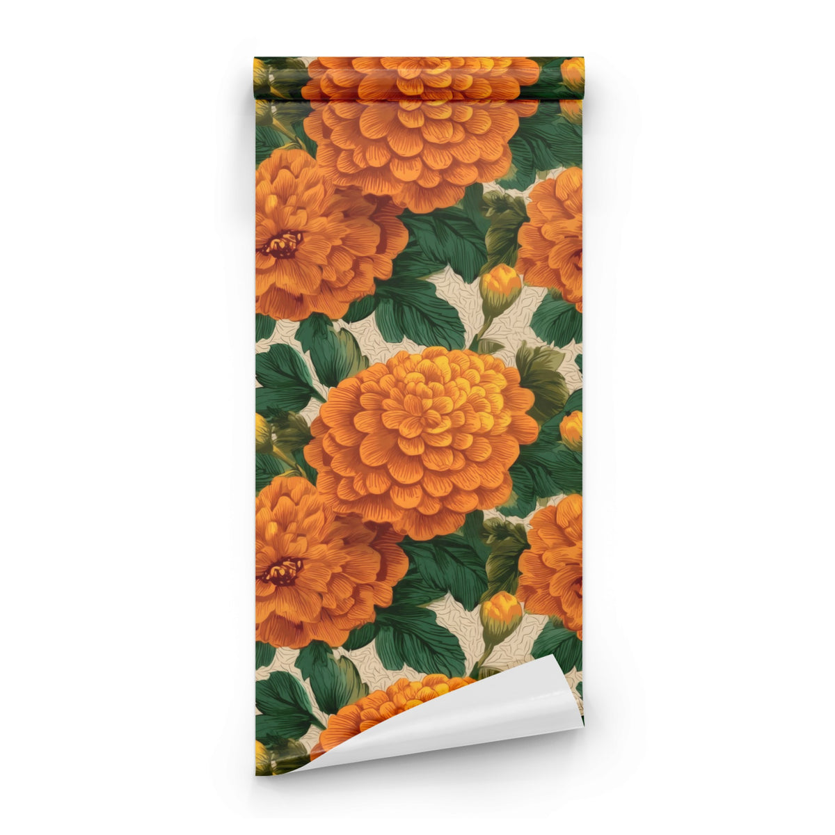 Roll of Full Marigold large scale wallpaper