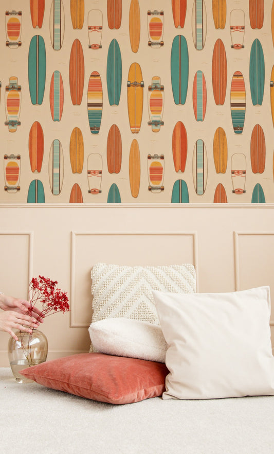 Surf Skate wallpaper on a wall — Lifestyle 3 scene