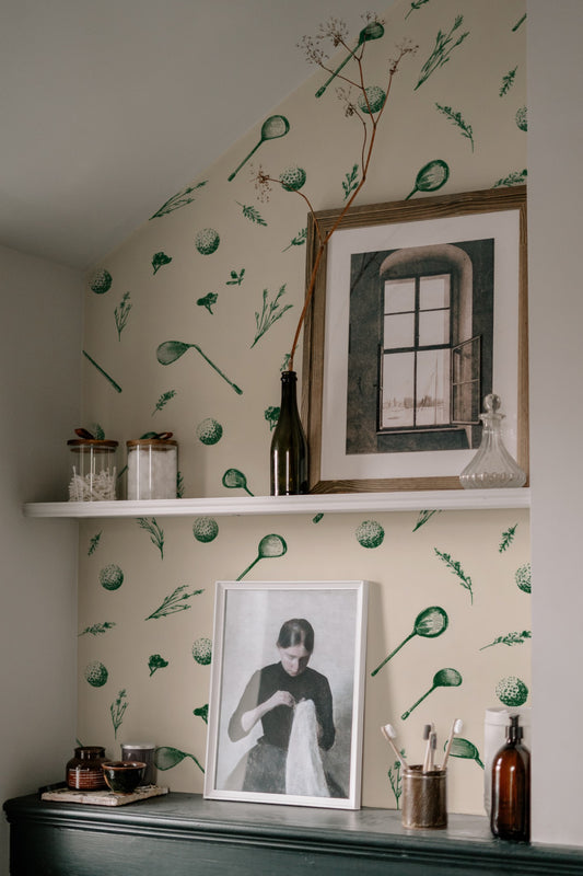 Fairway Ink wallpaper on a wall — Lifestyle 5 scene