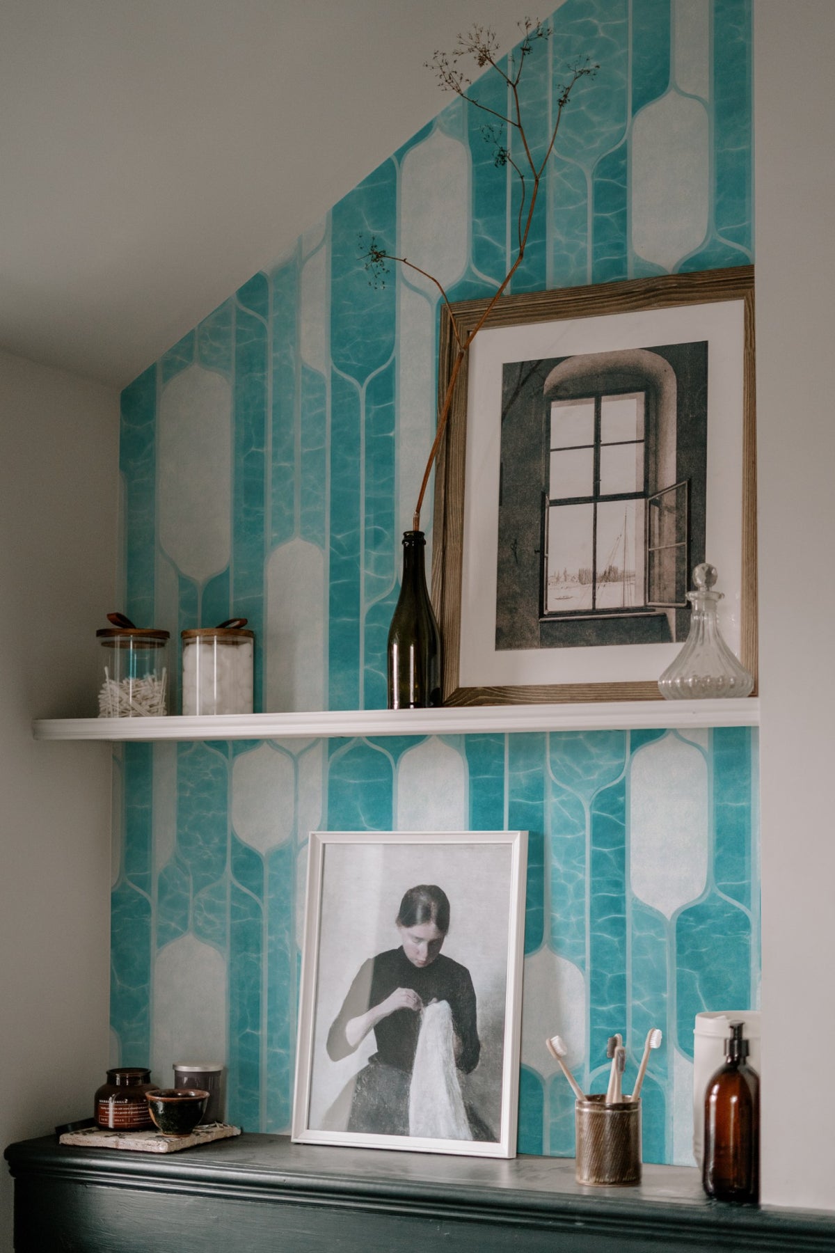 Swim Lanes wallpaper on a wall — Lifestyle 7 scene