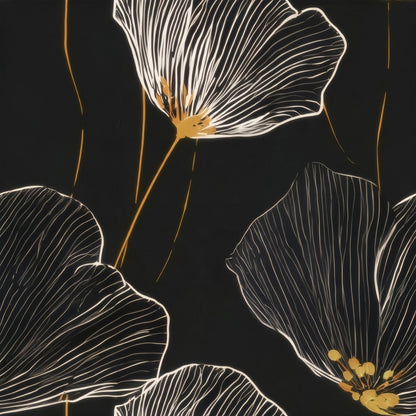 Night Poppy large scale wallpaper pattern repeat