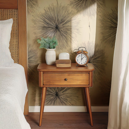 Thistle Puff large scale wallpaper in a styled room