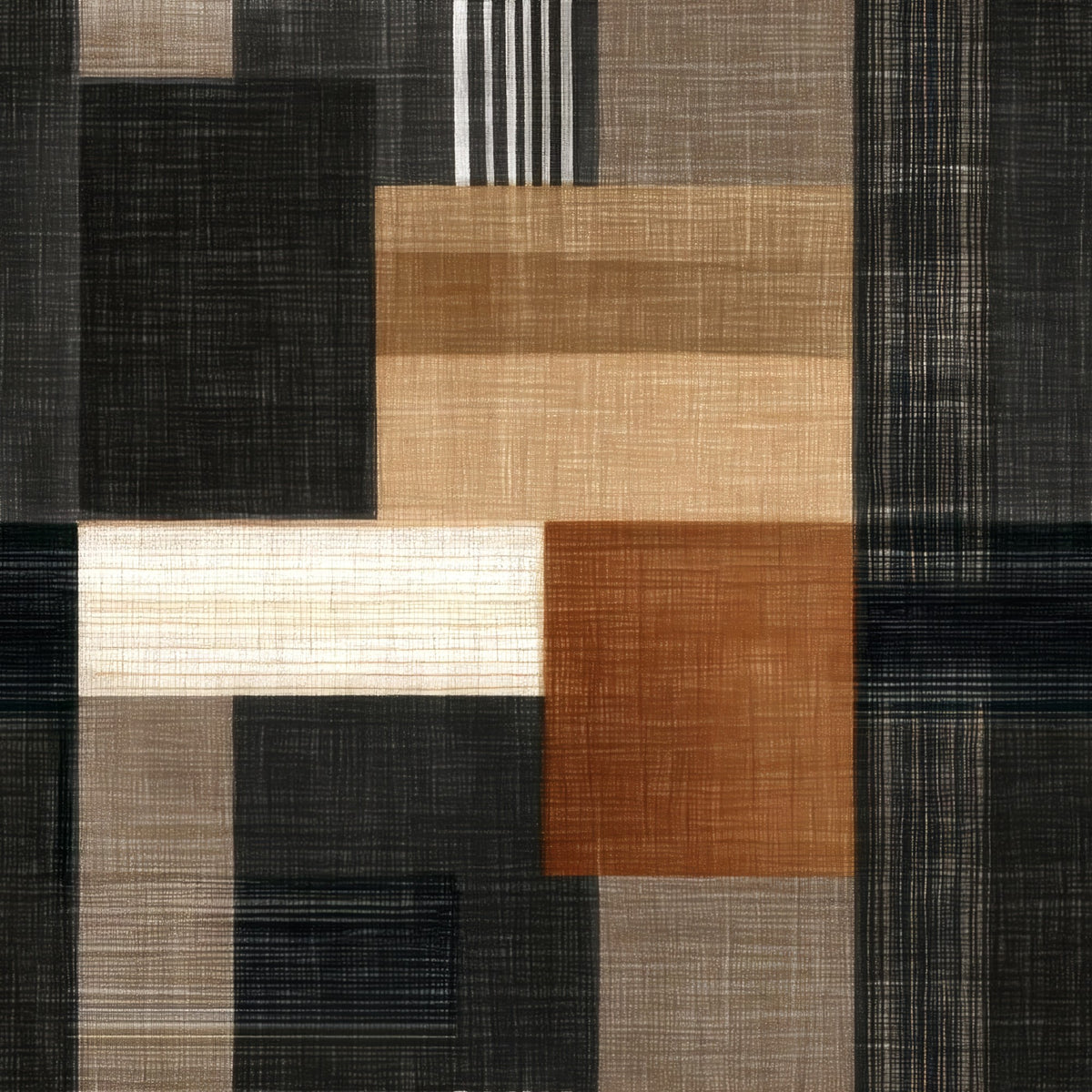 Woven Blocks large scale wallpaper pattern repeat